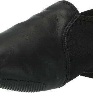 Women's Jazz Shoes Leather Size 8 Rubber Sole Slip-On Flexible Dance Shoe